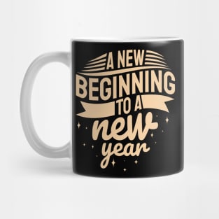 New Year Quote A New Beginning To A New Year Inspirational Gift Mug